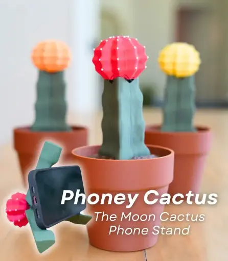 Phoney Cactus - The Moon Cactus Phone Stand